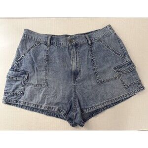 Happily Grey Junior Womens Sz 11/30 100% Cotton Denim Jean Shorts Elastic Waist
